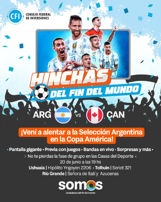 flyer hinchas del fin del mundo