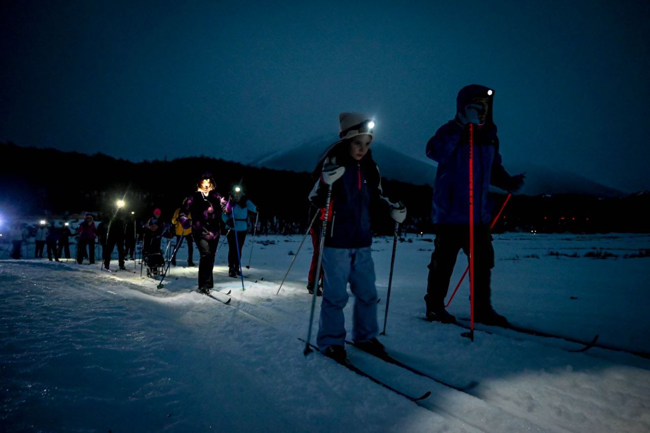 La Municipalidad de Ushuaia realizó la 16° edición de la marcha nocturna de esquí de fondo