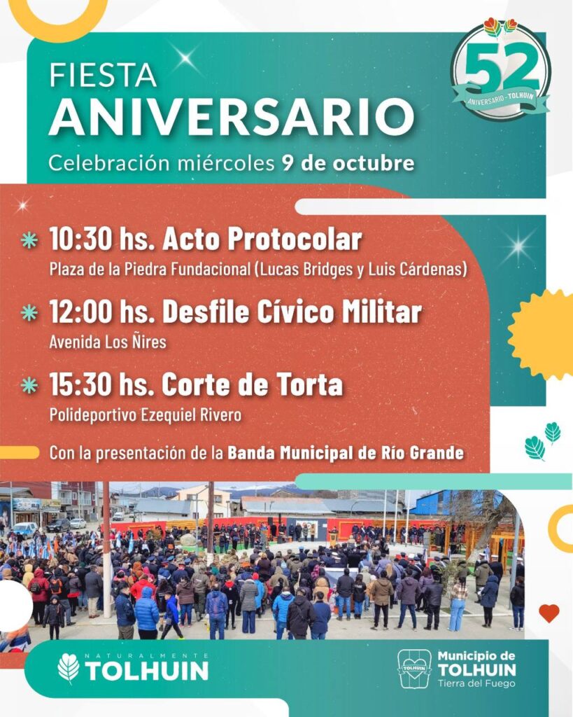 actividades 52 aniversario tolhuin