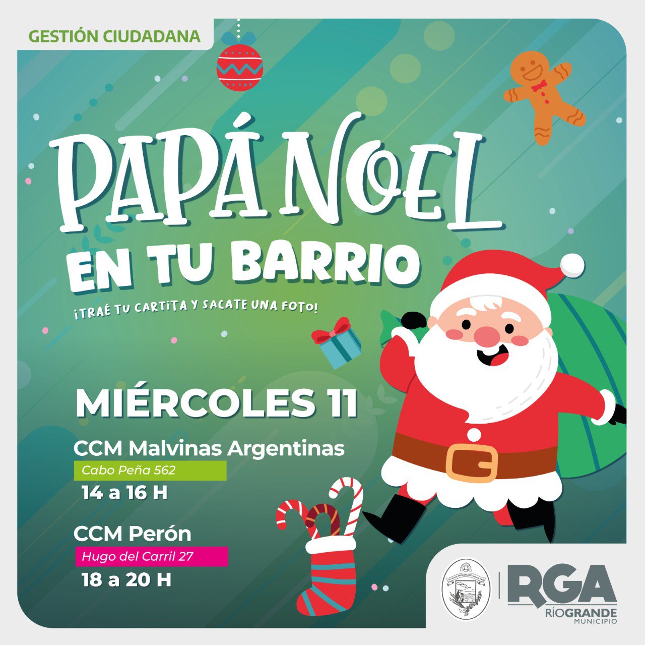 papa noel en tu barrio